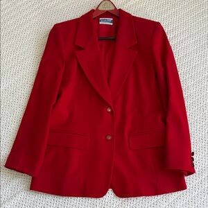 Pendleton Vibrant Red Women's Blazer Wool Size 8